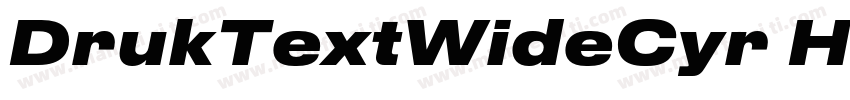 DrukTextWideCyr Heavy字体转换